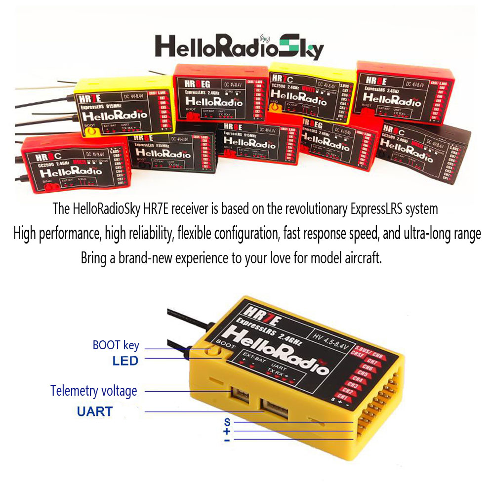 HelloRadio HR7E ELRS PWM 7CH R - Radiomaster Ranger 2.4Ghz Elrs Module 评论和价格
